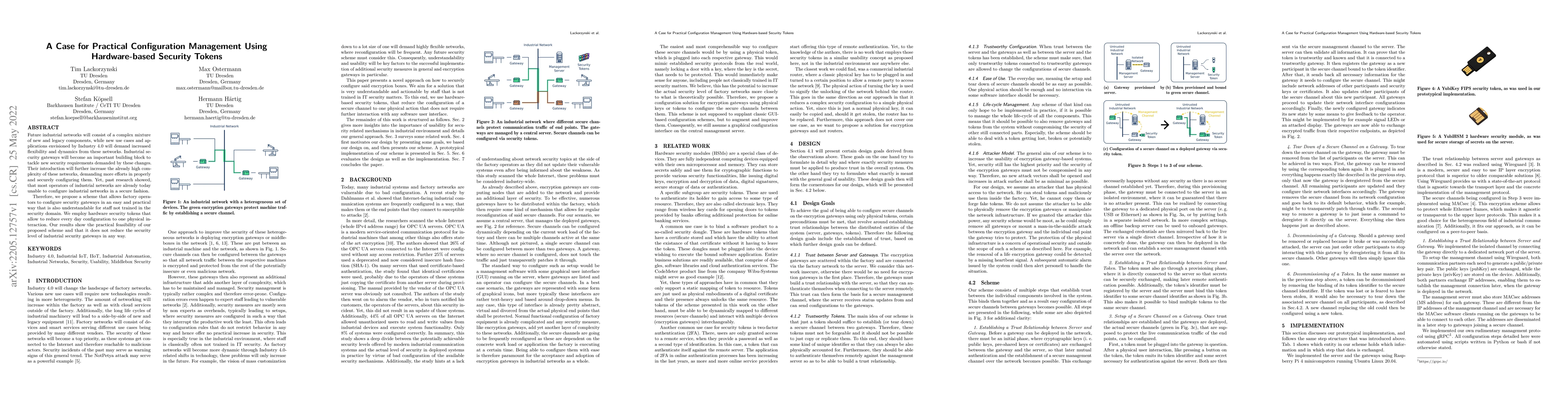 Thumbnail for A Case for Practical Configuration Management Using Hardware-based
  Security Tokens