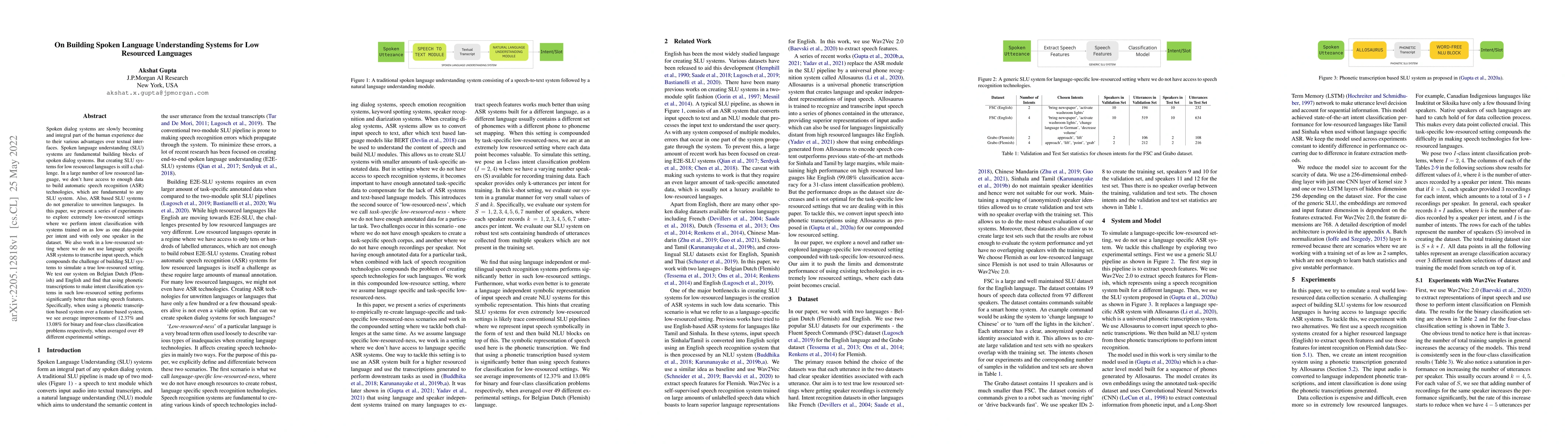 Thumbnail for On Building Spoken Language Understanding Systems for Low Resourced
  Languages