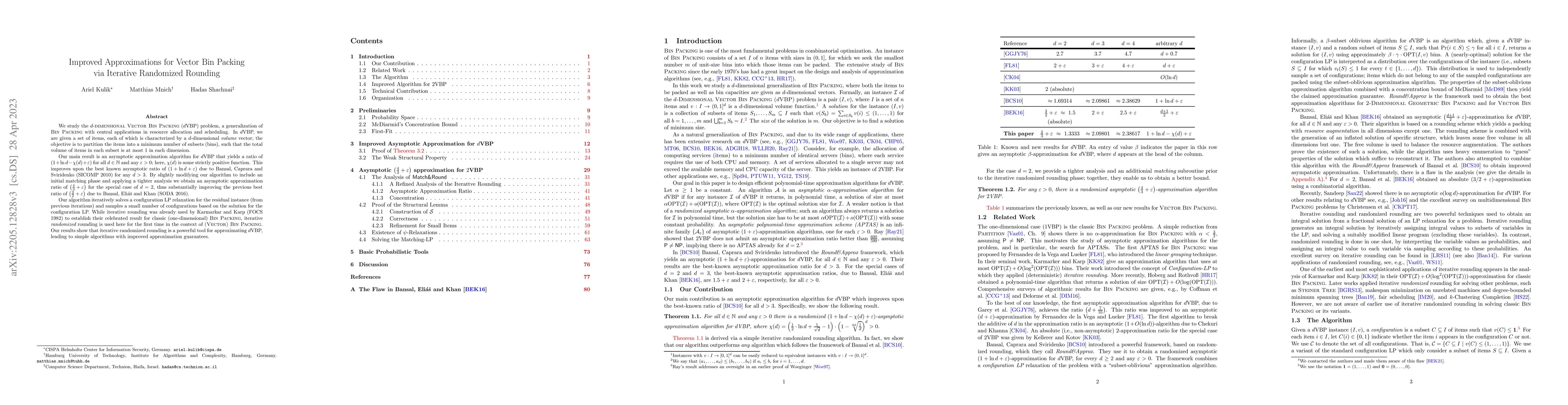 Thumbnail for Improved Approximations for Vector Bin Packing via Iterative Randomized
  Rounding
