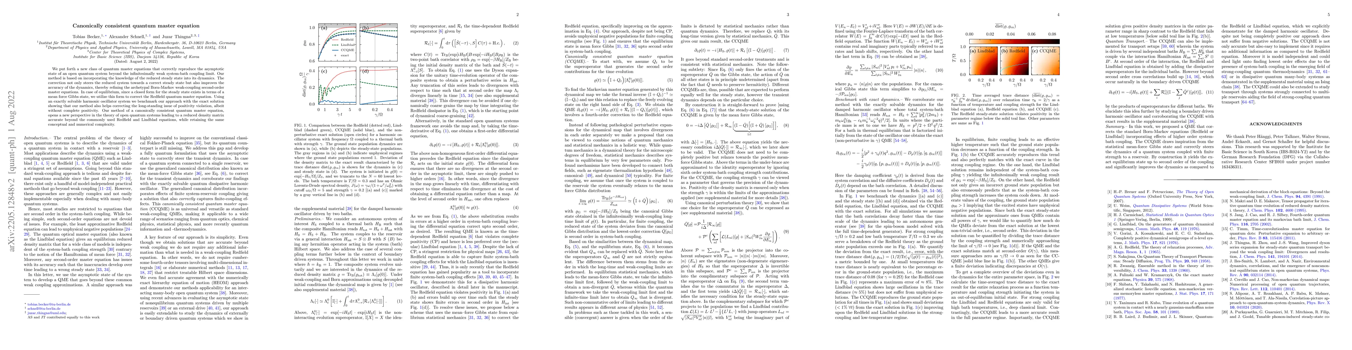 Thumbnail for Canonically consistent quantum master equation