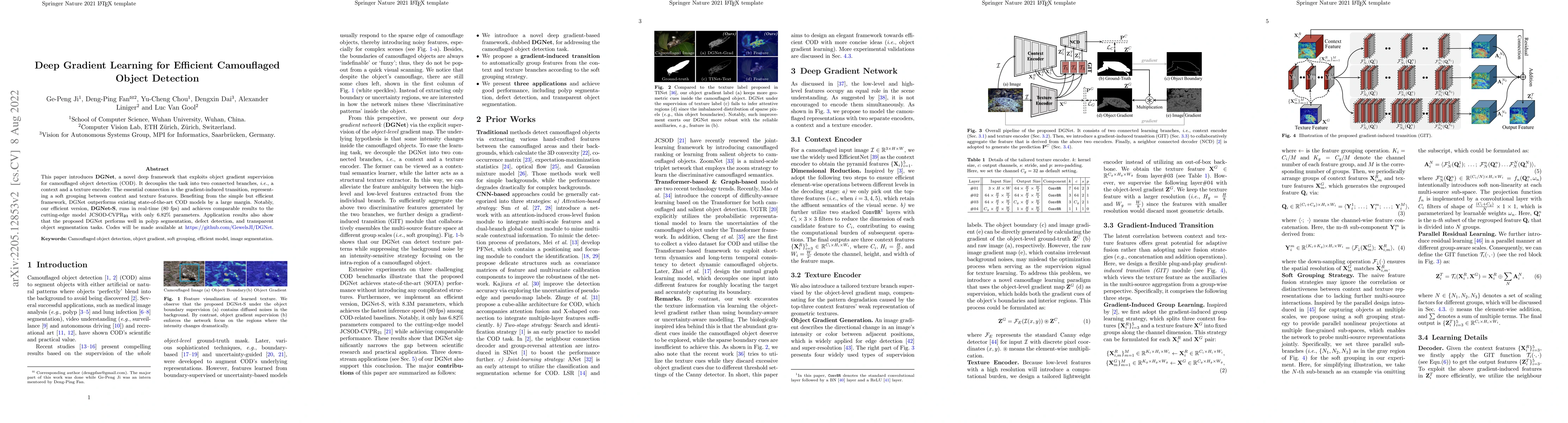 Thumbnail for Deep Gradient Learning for Efficient Camouflaged Object Detection
