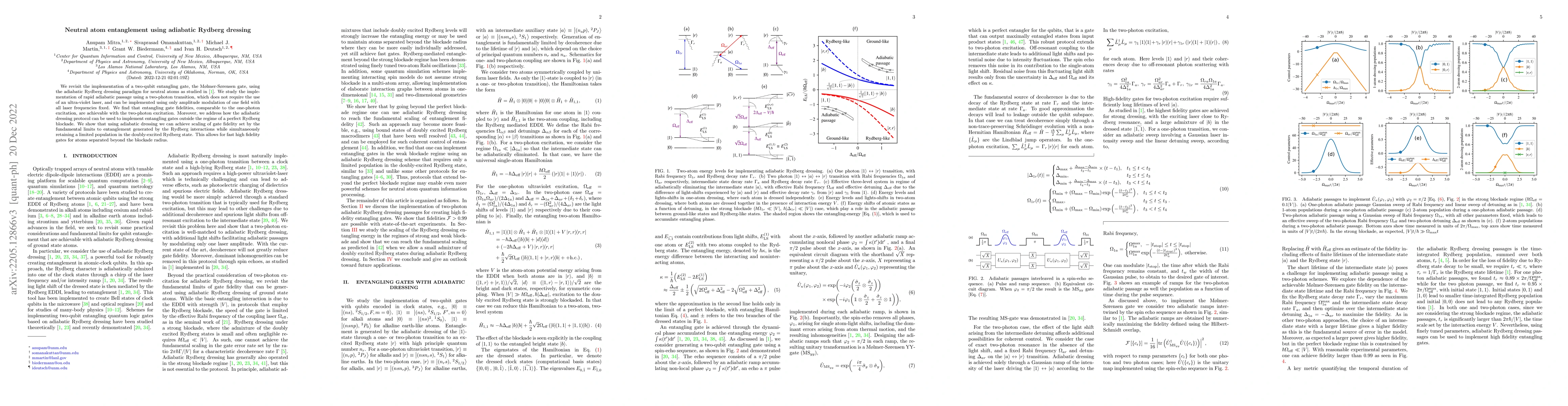 Thumbnail for Neutral atom entanglement using adiabatic Rydberg dressing