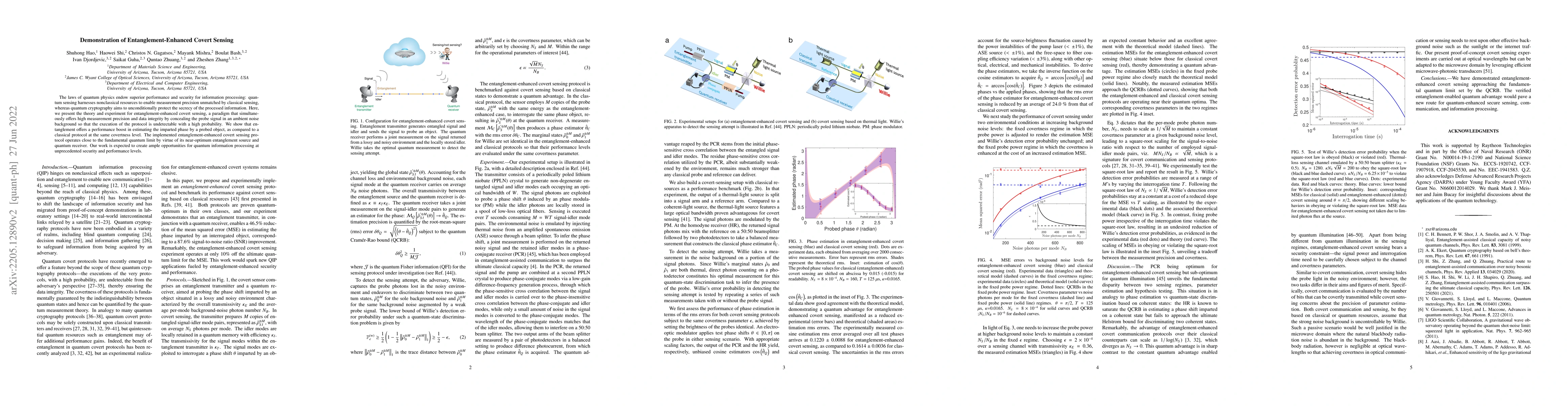 Thumbnail for Demonstration of Entanglement-Enhanced Covert Sensing