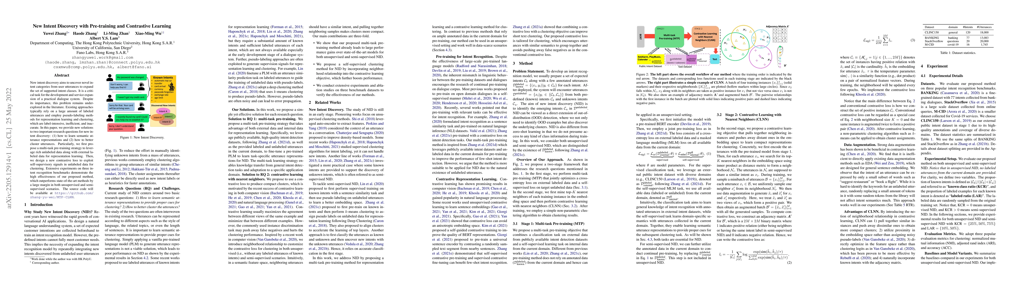 Thumbnail for New Intent Discovery with Pre-training and Contrastive Learning