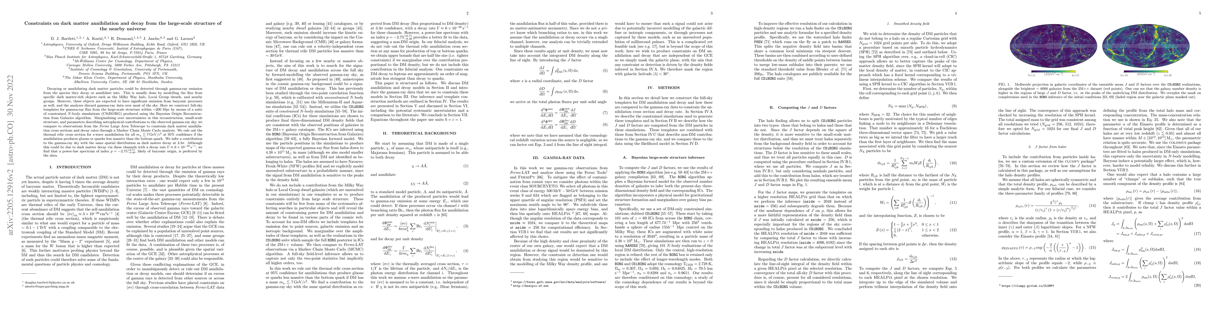 Thumbnail for Constraints on dark matter annihilation and decay from the large-scale
  structure of the nearby universe