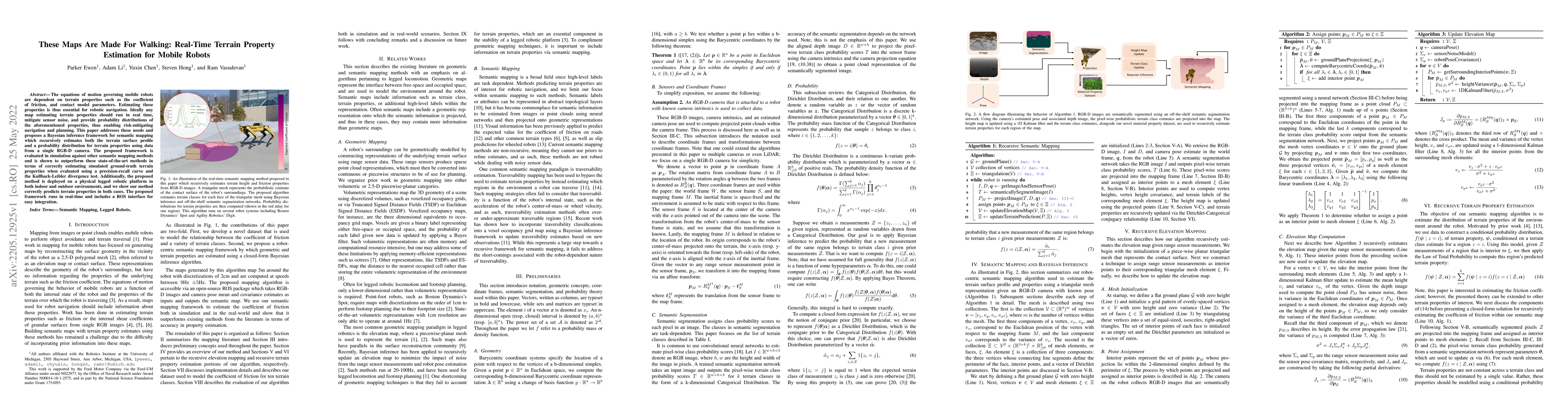 Thumbnail for These Maps Are Made For Walking: Real-Time Terrain Property Estimation
  for Mobile Robots