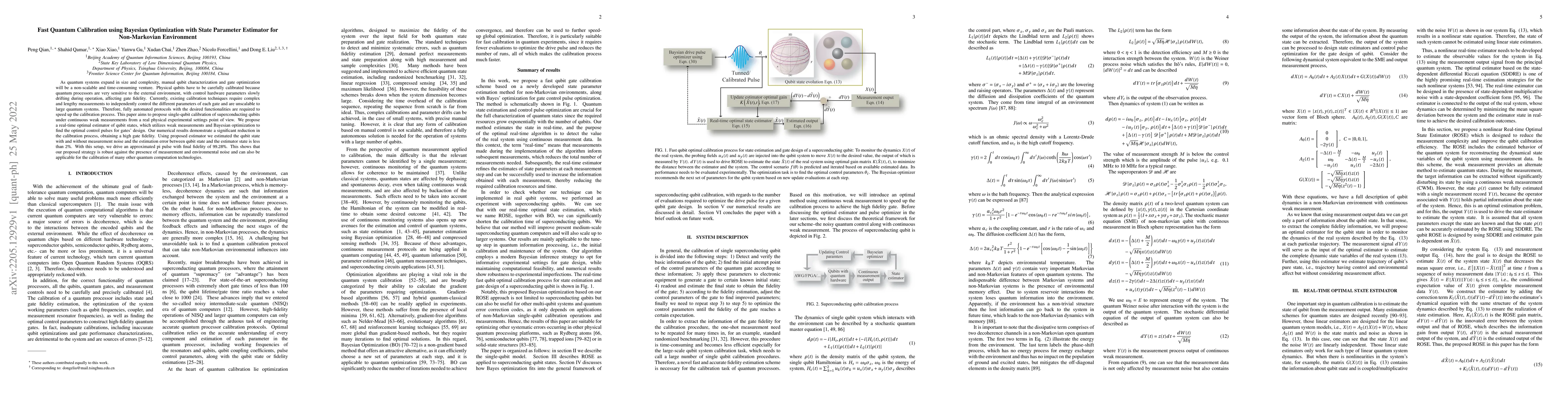 Thumbnail for Fast Quantum Calibration using Bayesian Optimization with State
  Parameter Estimator for Non-Markovian Environment