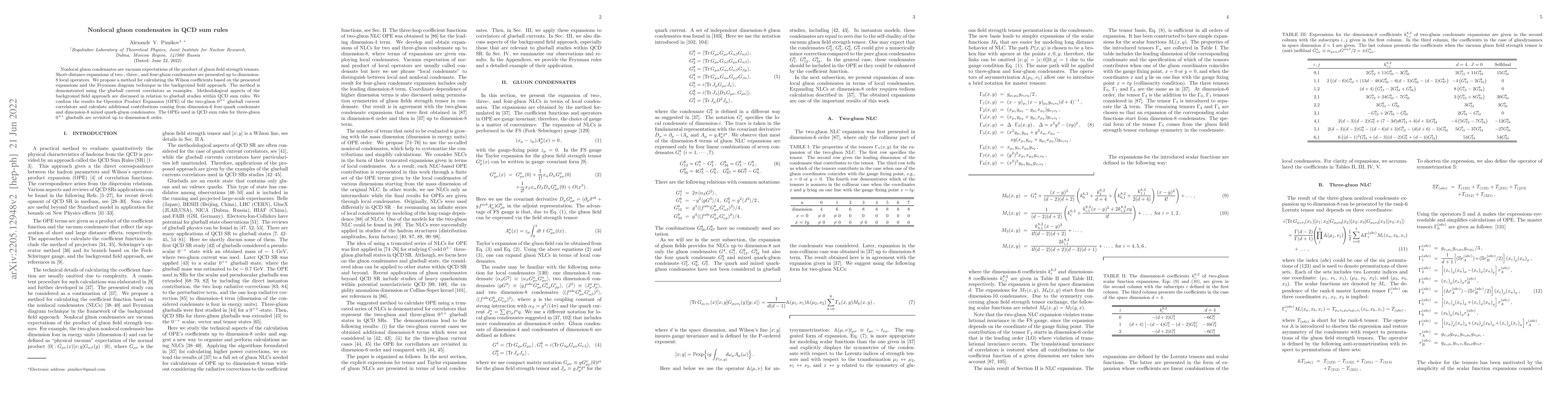 Thumbnail for Nonlocal gluon condensates in QCD sum rules