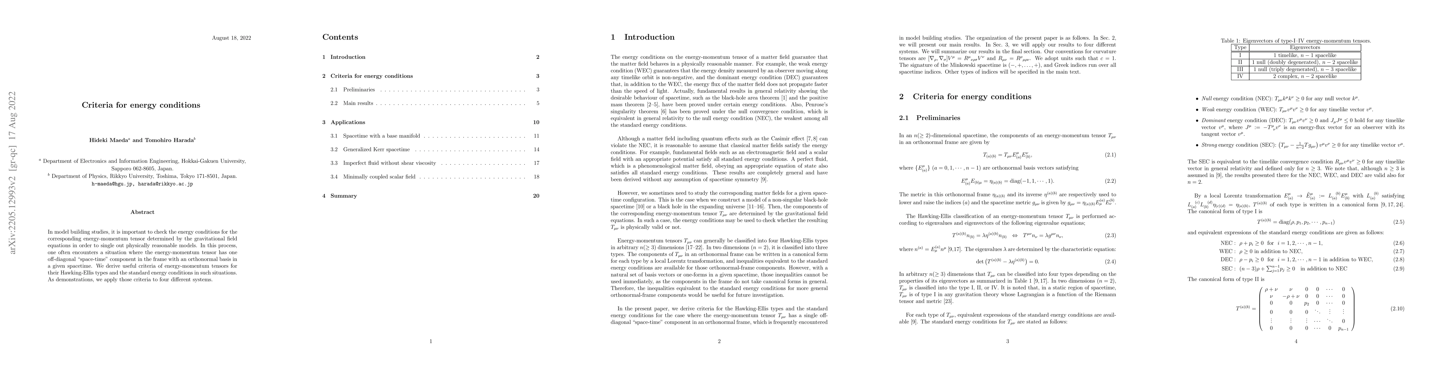 Thumbnail for Criteria for energy conditions