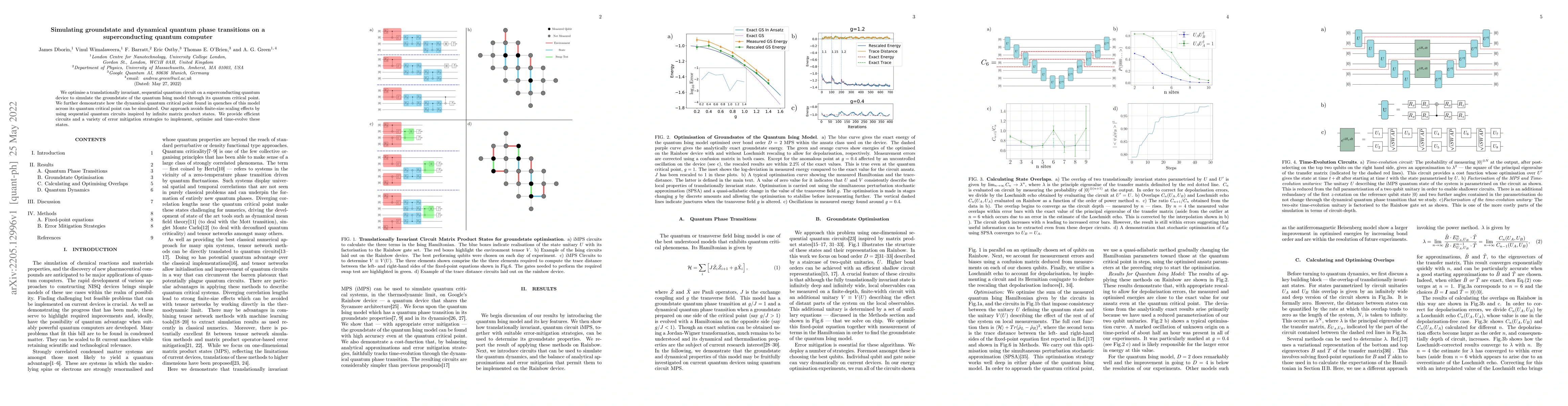 Thumbnail for Simulating groundstate and dynamical quantum phase transitions on a
  superconducting quantum computer