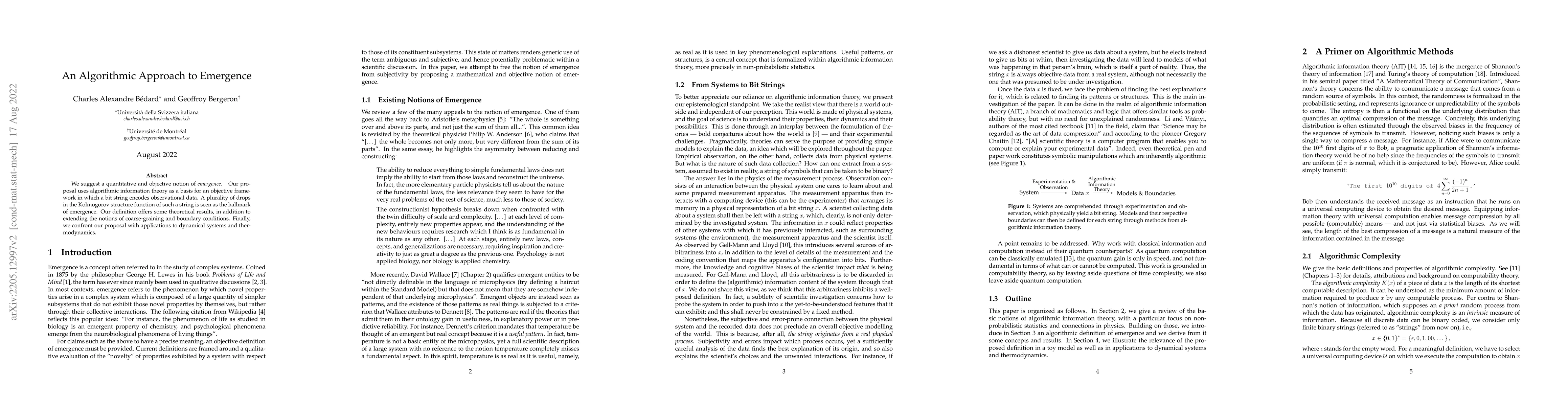 Thumbnail for An Algorithmic Approach to Emergence