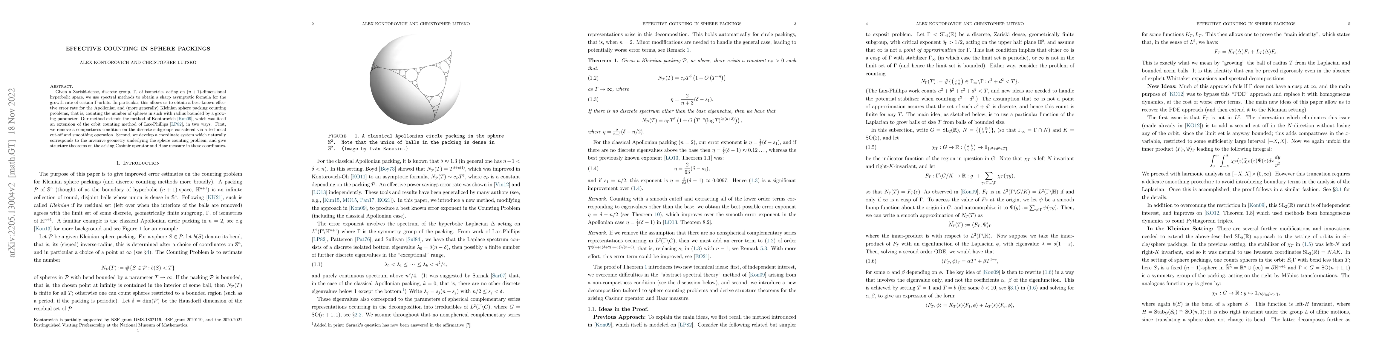 Thumbnail for Effective counting in sphere packings