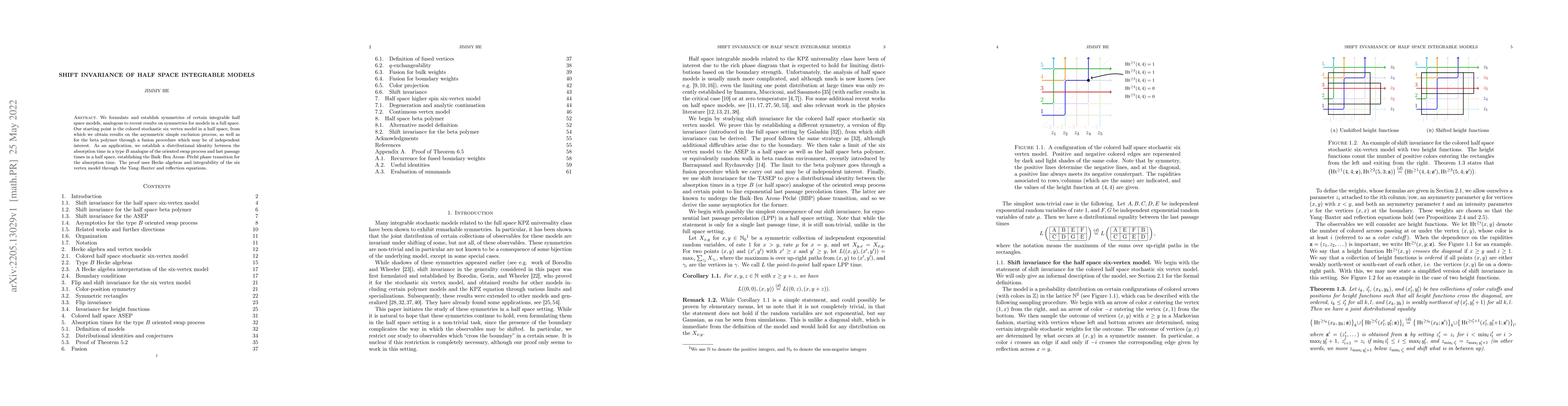Thumbnail for Shift invariance of half space integrable models