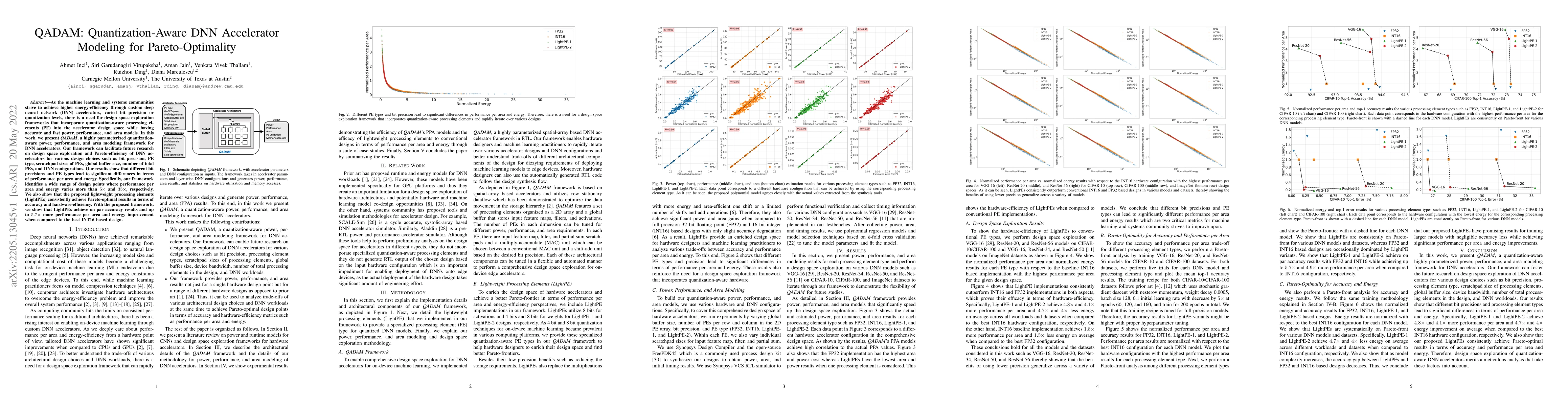 Thumbnail for QADAM: Quantization-Aware DNN Accelerator Modeling for Pareto-Optimality