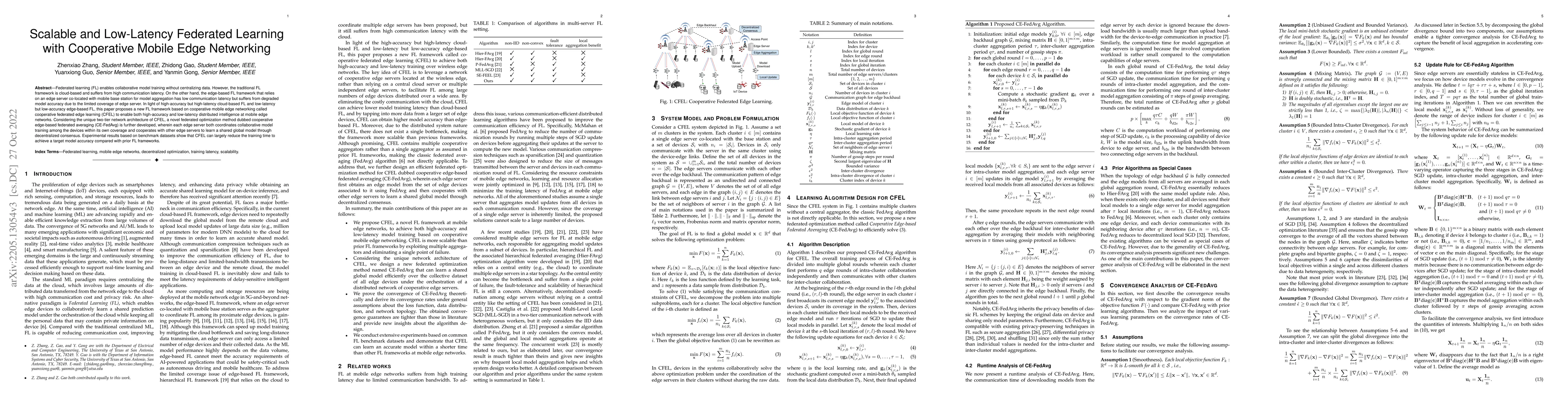 Thumbnail for Scalable and Low-Latency Federated Learning with Cooperative Mobile Edge
  Networking