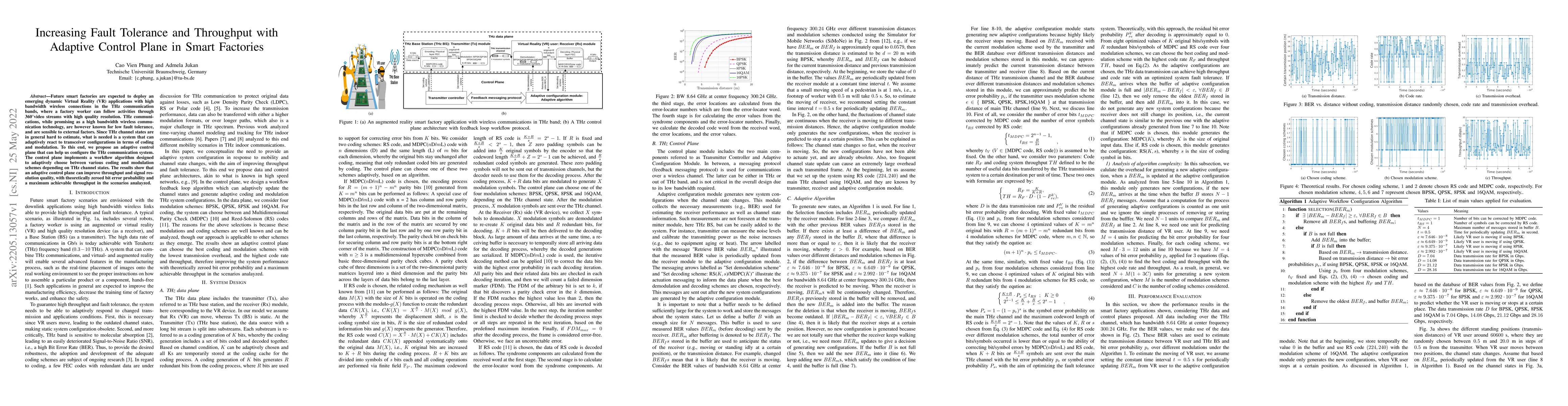 Thumbnail for Increasing Fault Tolerance and Throughput with Adaptive Control Plane in
  Smart Factories
