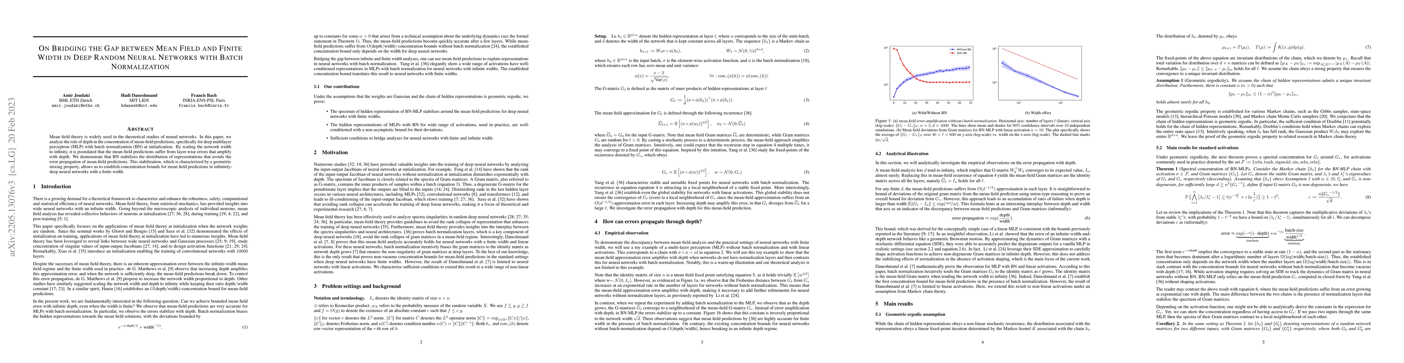 Thumbnail for On Bridging the Gap between Mean Field and Finite Width in Deep Random
  Neural Networks with Batch Normalization
