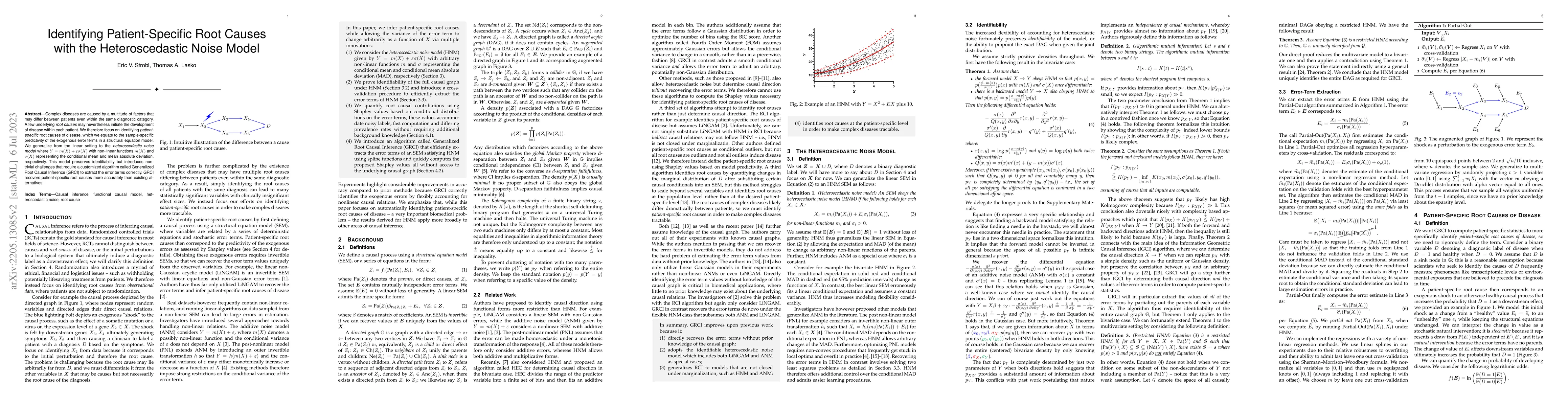 Thumbnail for Identifying Patient-Specific Root Causes with the Heteroscedastic Noise
  Model