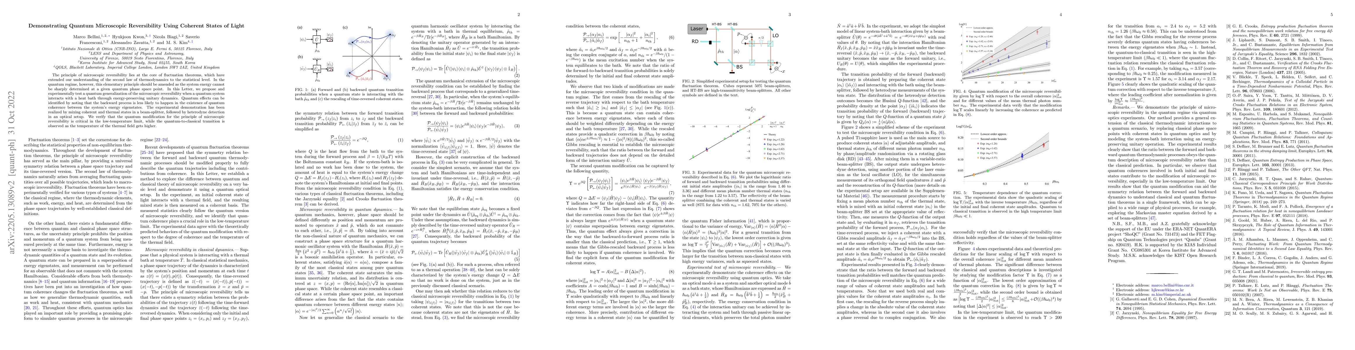 Thumbnail for Demonstrating Quantum Microscopic Reversibility Using Coherent States of
  Light