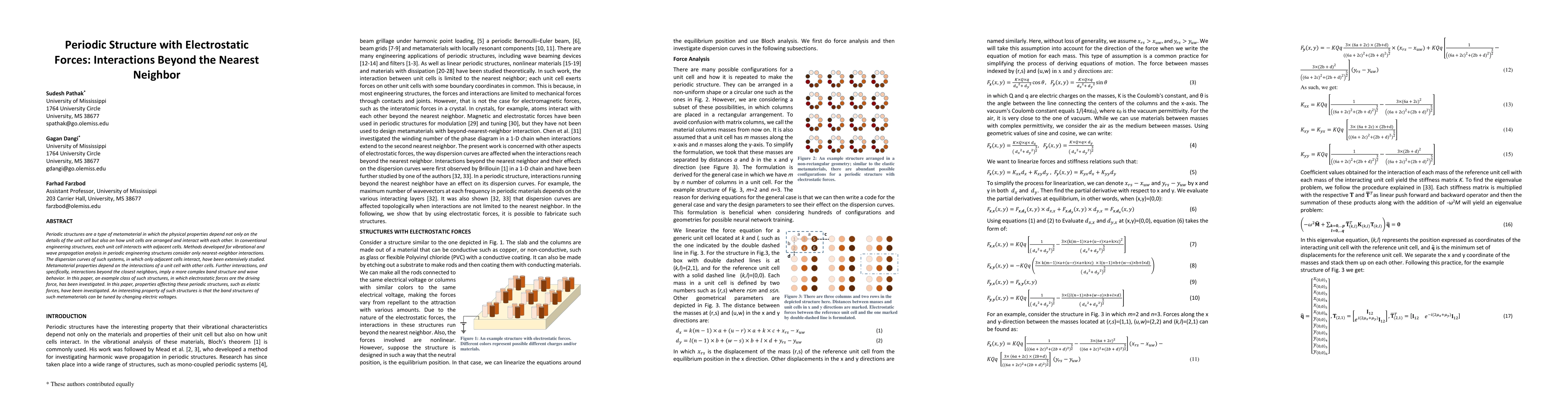 Thumbnail for Periodic Structure with Electrostatic Forces: Interactions Beyond the
  Nearest Neighbor