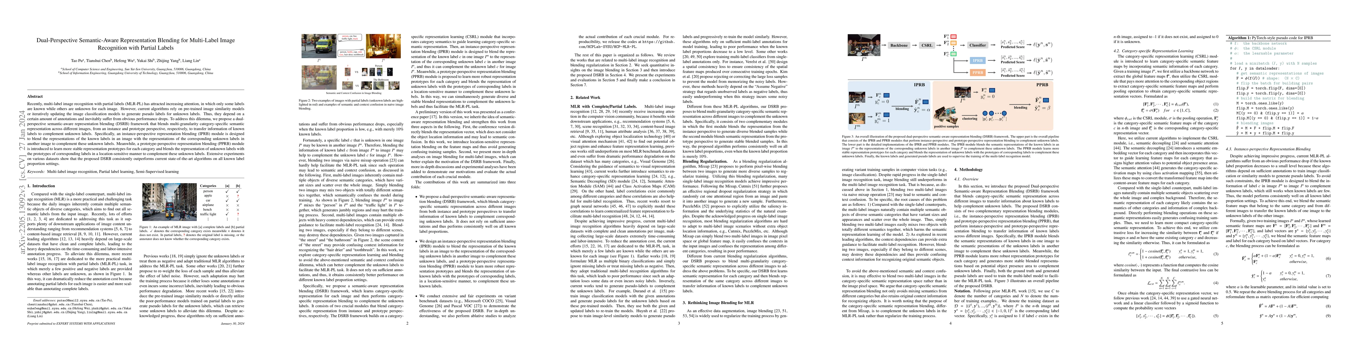 Thumbnail for Dual-Perspective Semantic-Aware Representation Blending for Multi-Label
  Image Recognition with Partial Labels