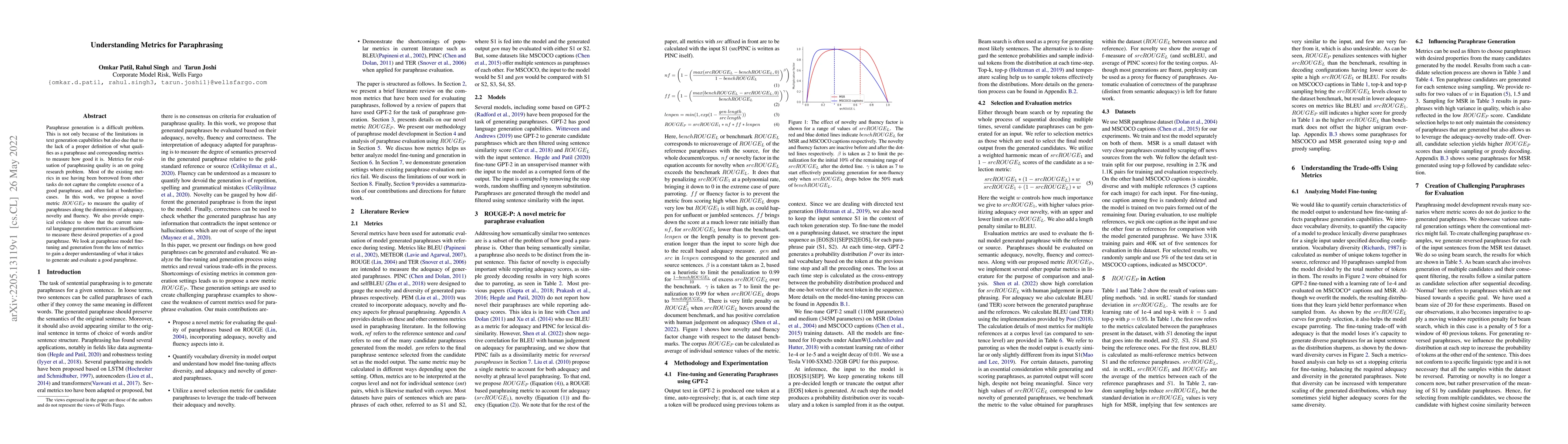 Thumbnail for Understanding Metrics for Paraphrasing