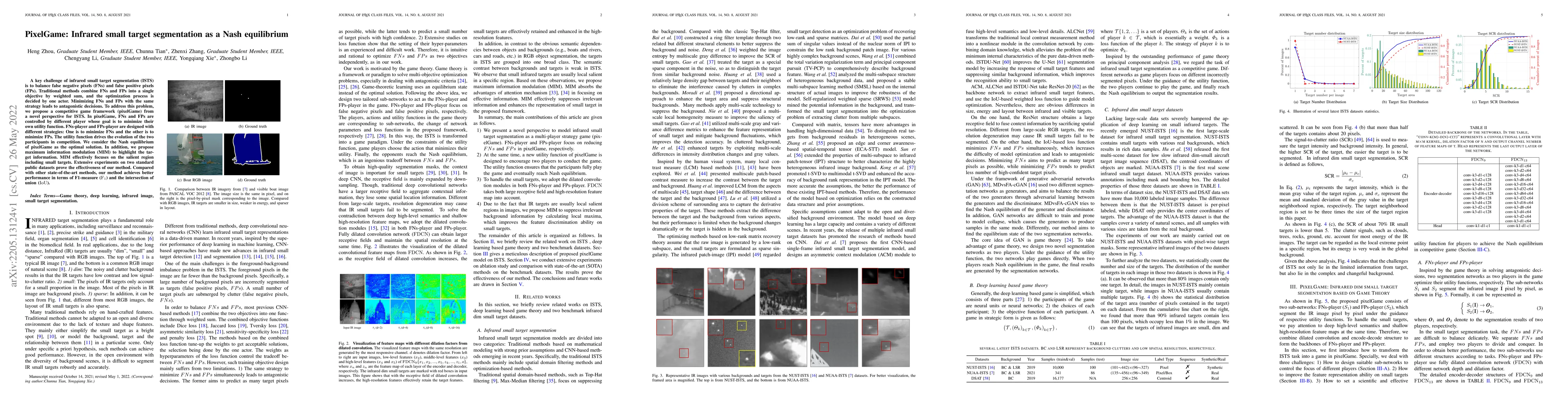 Thumbnail for PixelGame: Infrared small target segmentation as a Nash equilibrium
