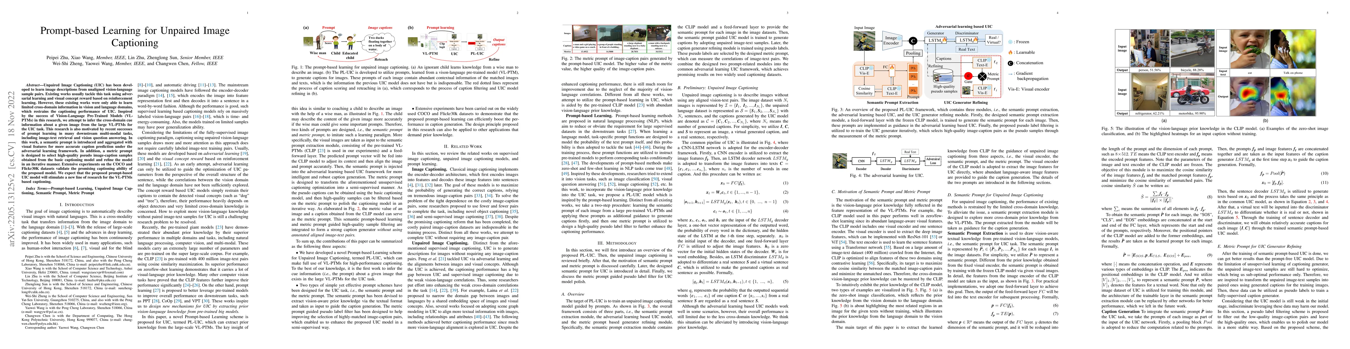 Thumbnail for Prompt-based Learning for Unpaired Image Captioning