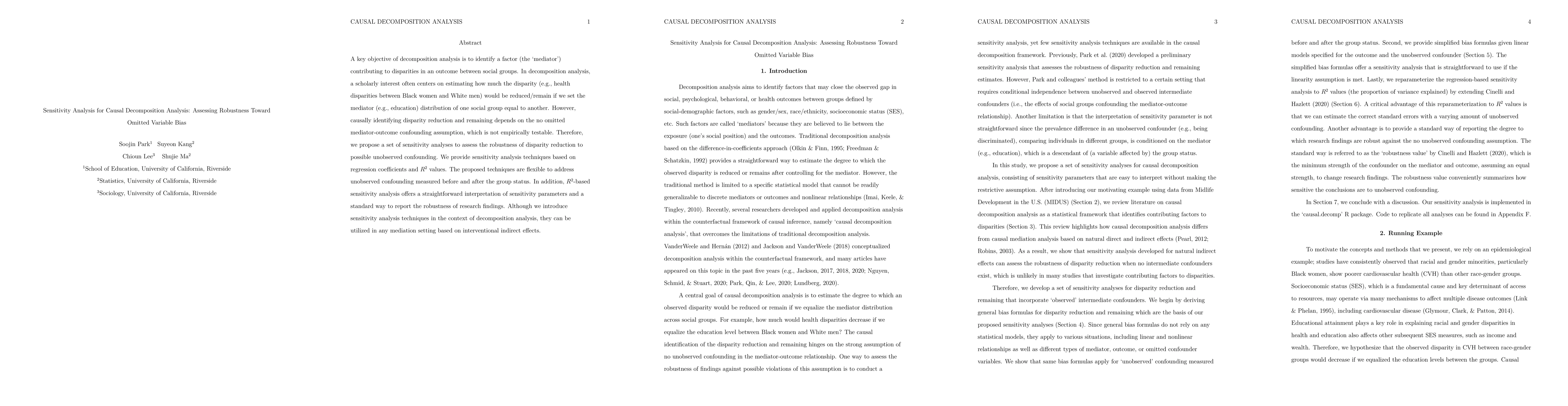 Thumbnail for Sensitivity Analysis for Causal Decomposition Analysis: Assessing
  Robustness Toward Omitted Variable Bias