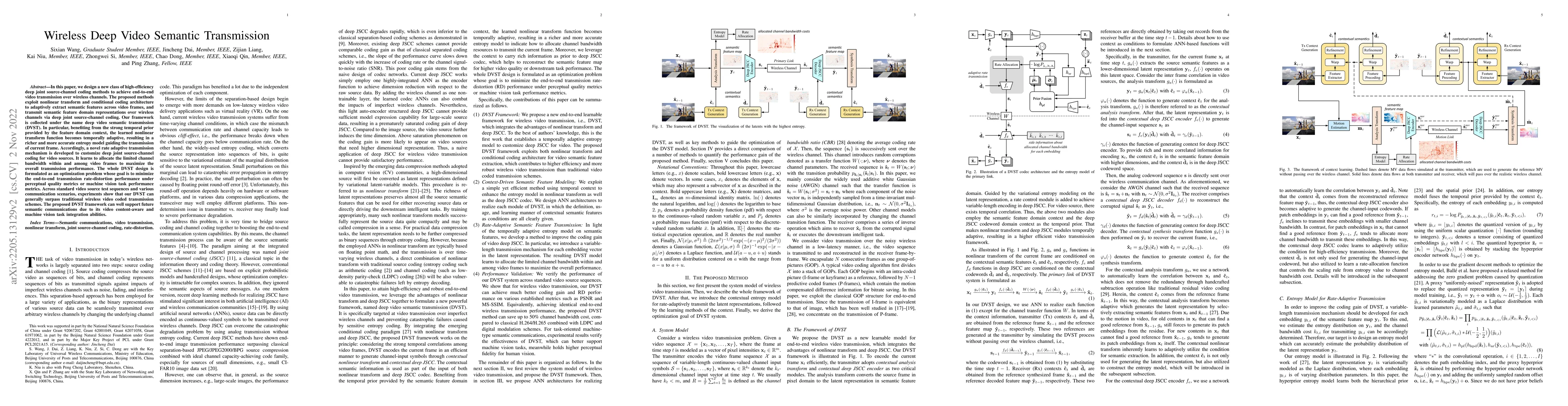 Thumbnail for Wireless Deep Video Semantic Transmission