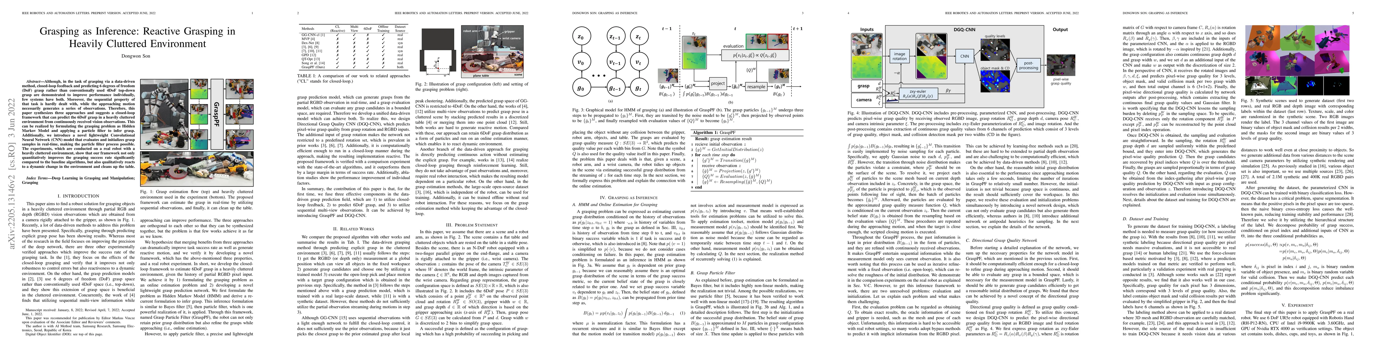 Thumbnail for Grasping as Inference: Reactive Grasping in Heavily Cluttered
  Environment