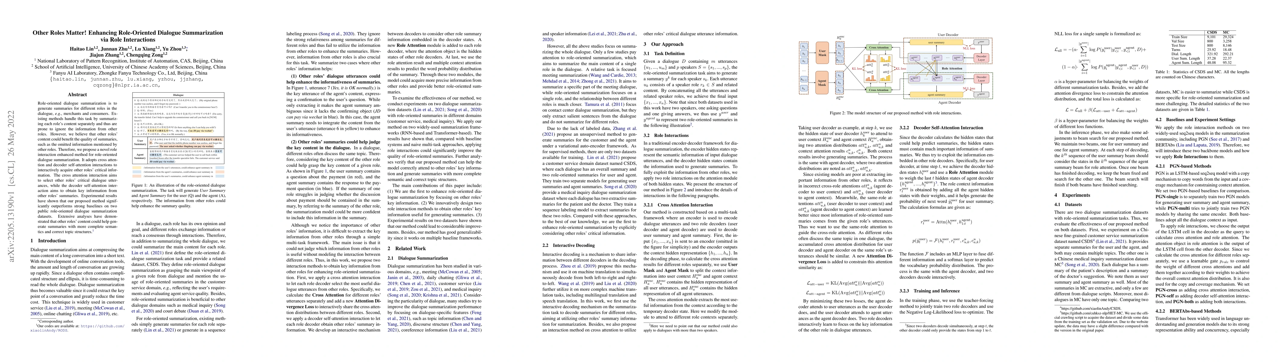 Thumbnail for Other Roles Matter! Enhancing Role-Oriented Dialogue Summarization via
  Role Interactions
