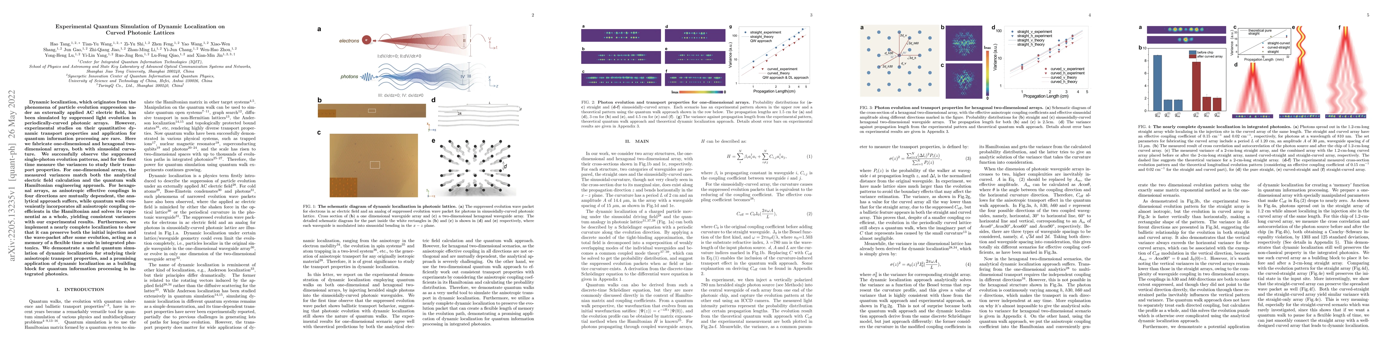Thumbnail for Experimental Quantum Simulation of Dynamic Localization on Curved
  Photonic Lattices