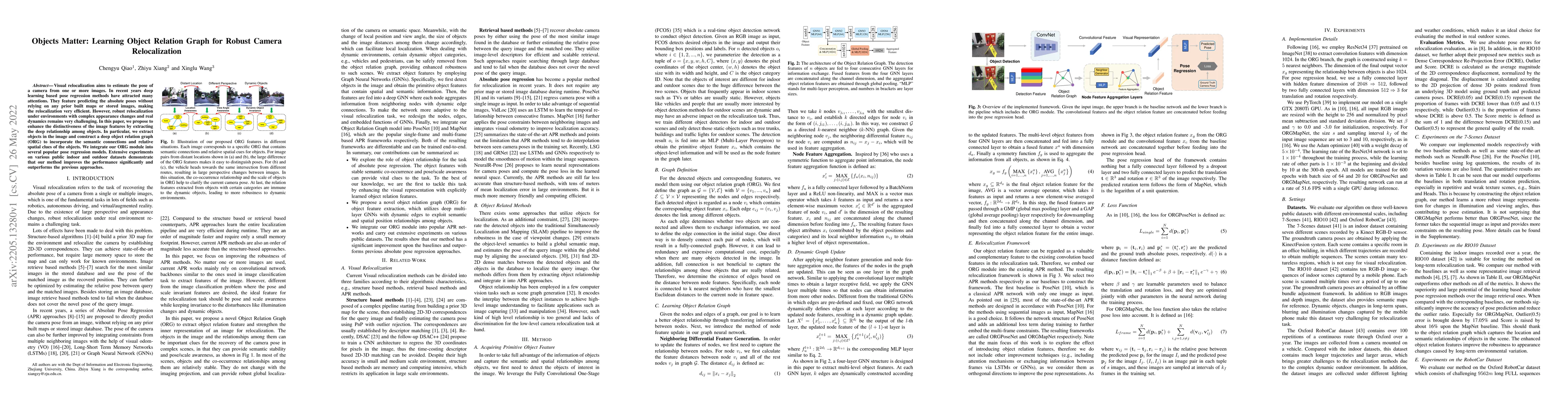 Thumbnail for Objects Matter: Learning Object Relation Graph for Robust Camera
  Relocalization