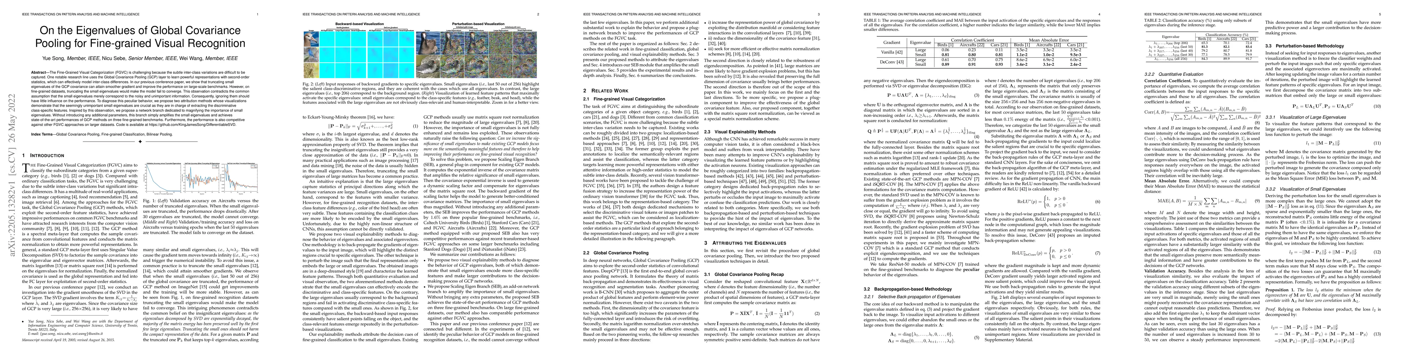 Thumbnail for On the Eigenvalues of Global Covariance Pooling for Fine-grained Visual
  Recognition