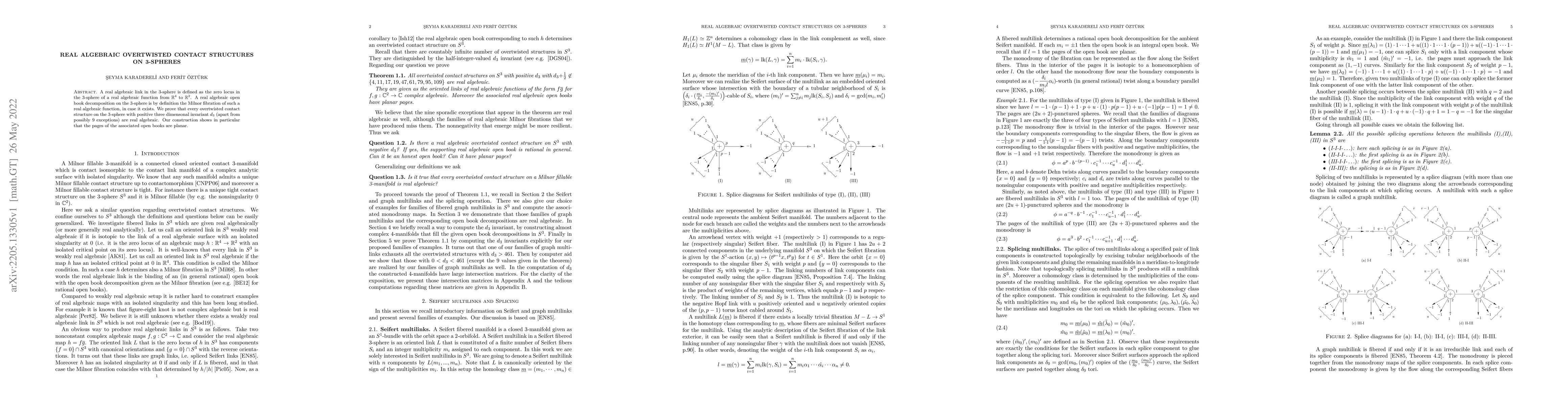 Thumbnail for Real algebraic overtwisted contact structures on 3-spheres