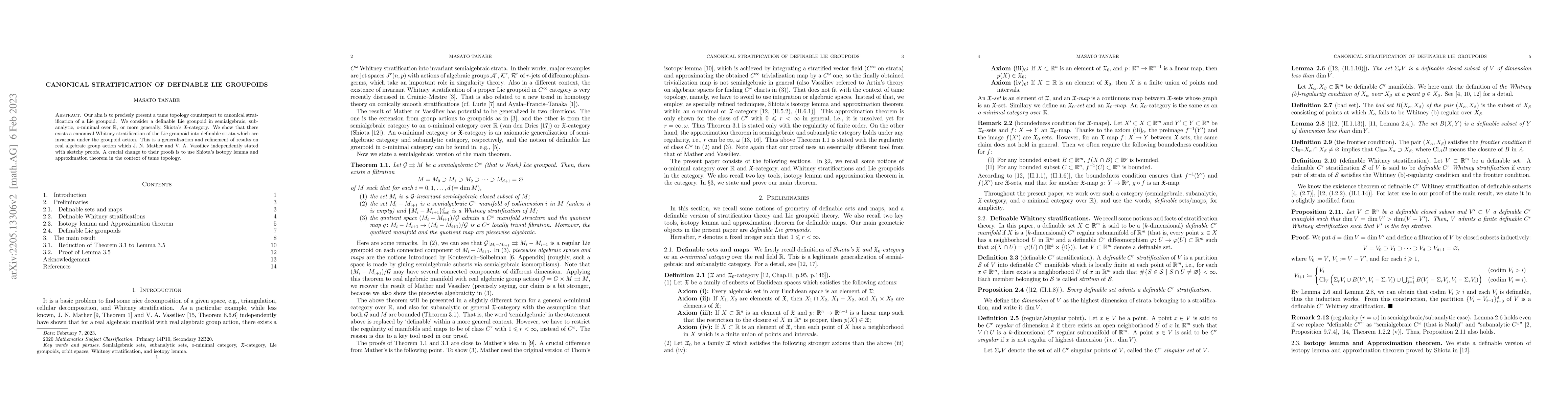 Thumbnail for Canonical stratification of definable Lie groupoids