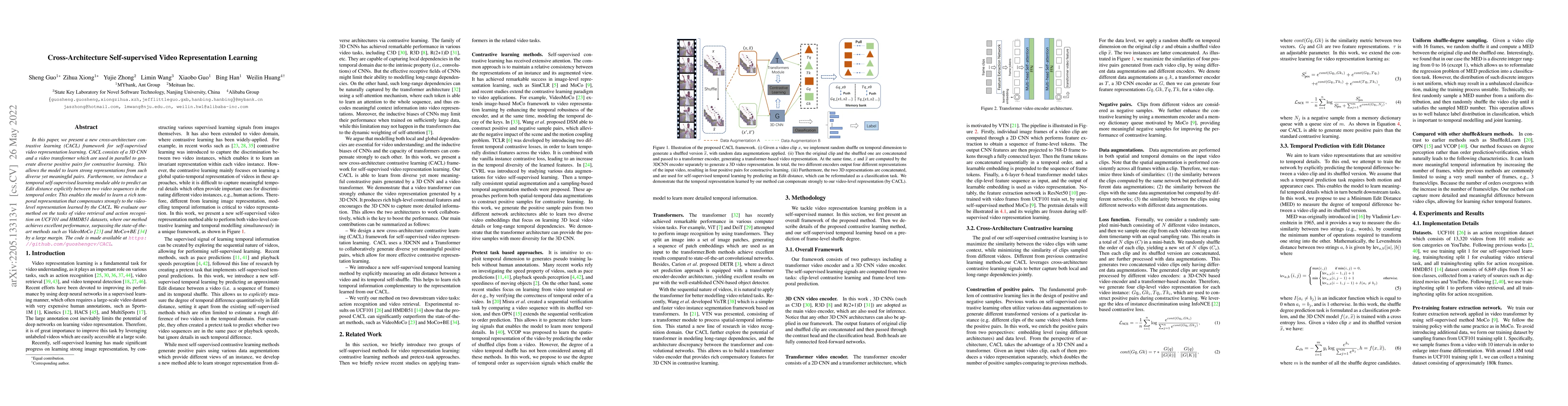 Thumbnail for Cross-Architecture Self-supervised Video Representation Learning
