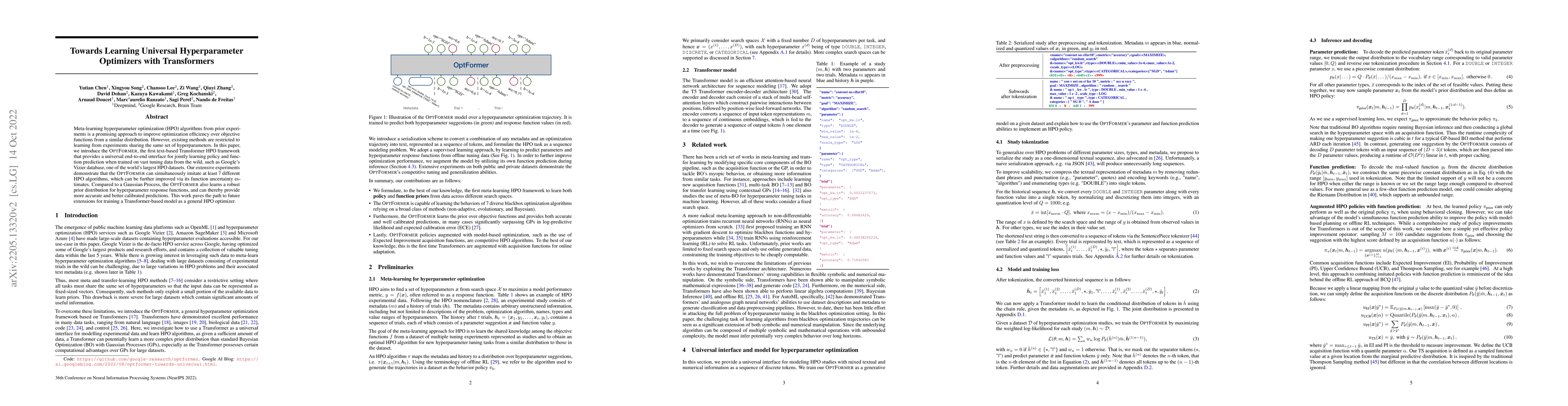 Thumbnail for Towards Learning Universal Hyperparameter Optimizers with Transformers