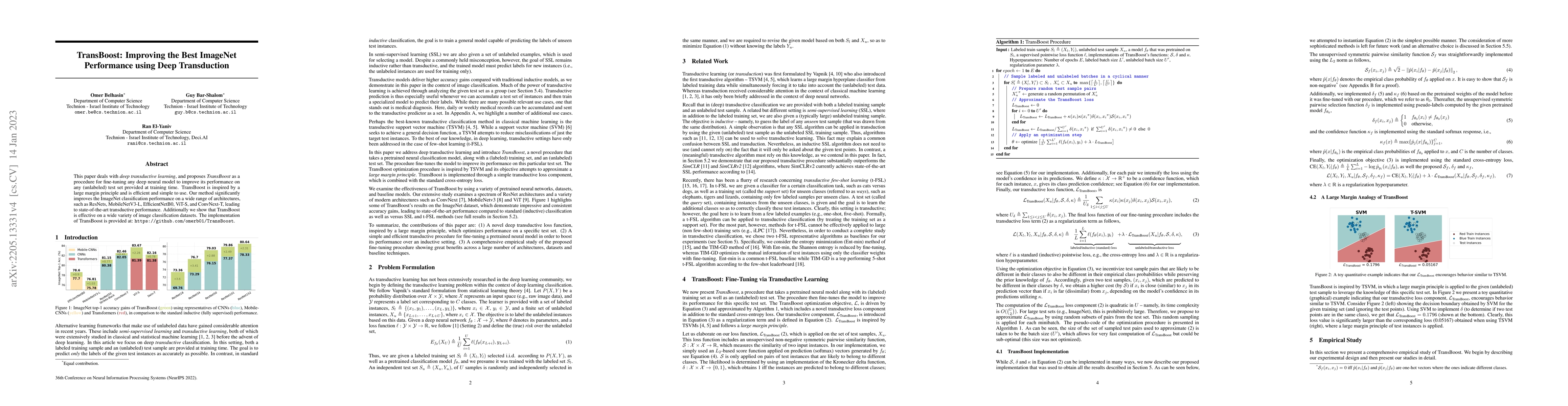 Thumbnail for TransBoost: Improving the Best ImageNet Performance using Deep
  Transduction