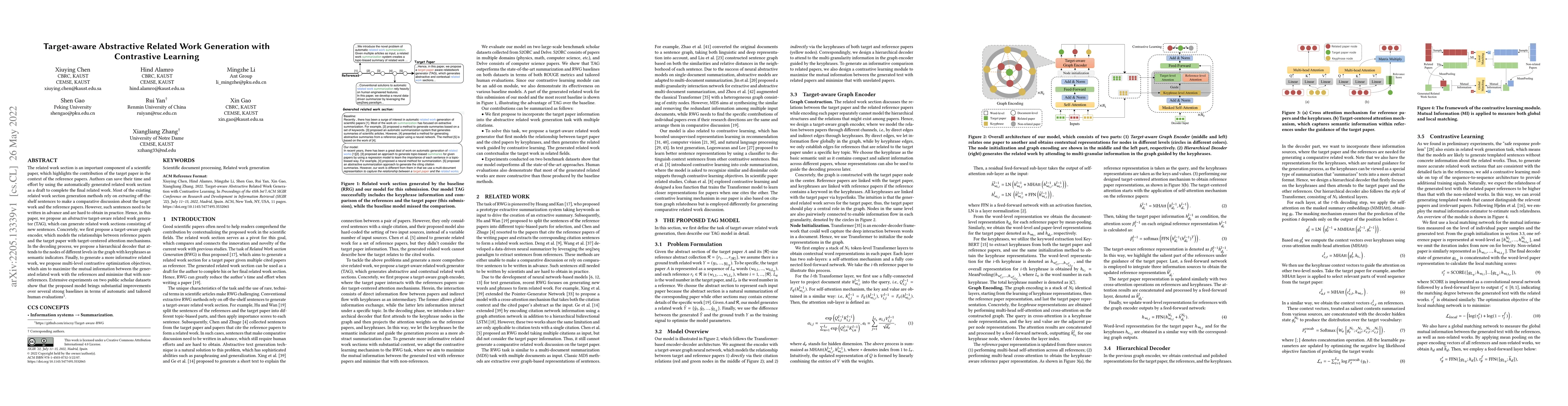 Thumbnail for Target-aware Abstractive Related Work Generation with Contrastive
  Learning