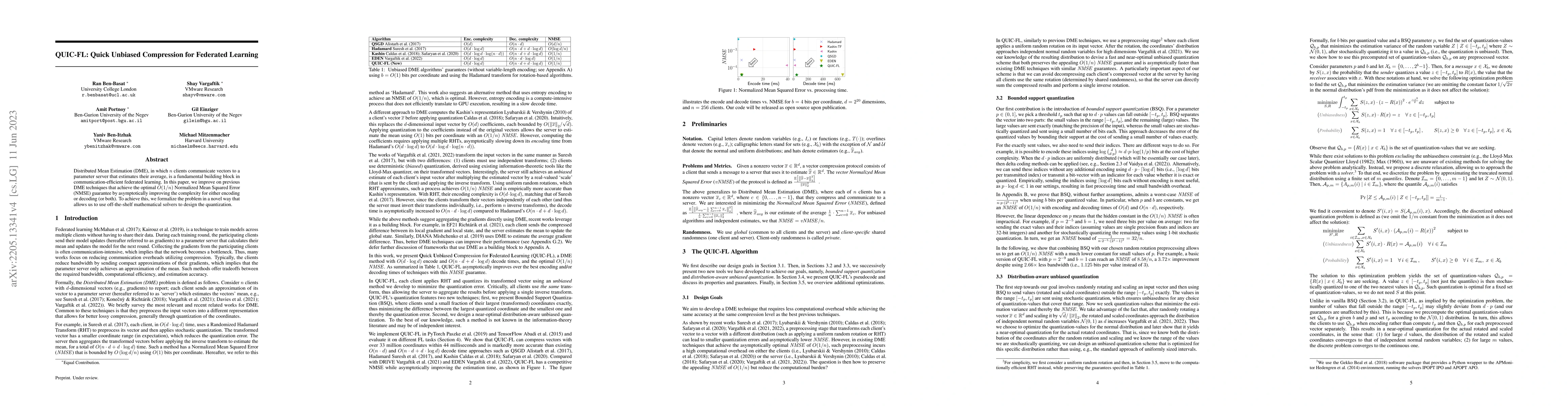Thumbnail for QUIC-FL: Quick Unbiased Compression for Federated Learning