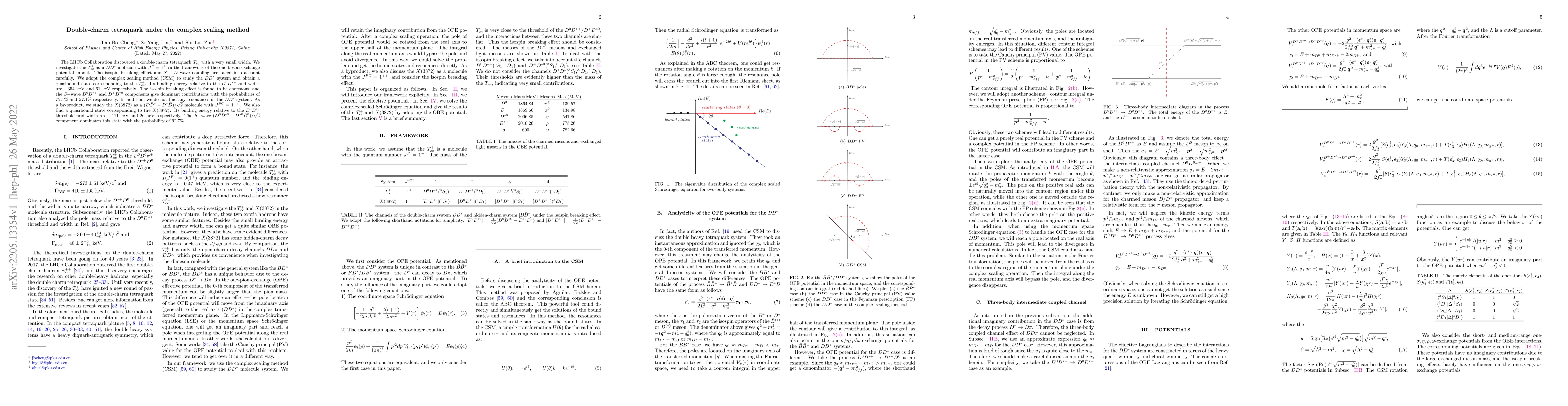 Thumbnail for Double-charm tetraquark under the complex scaling method