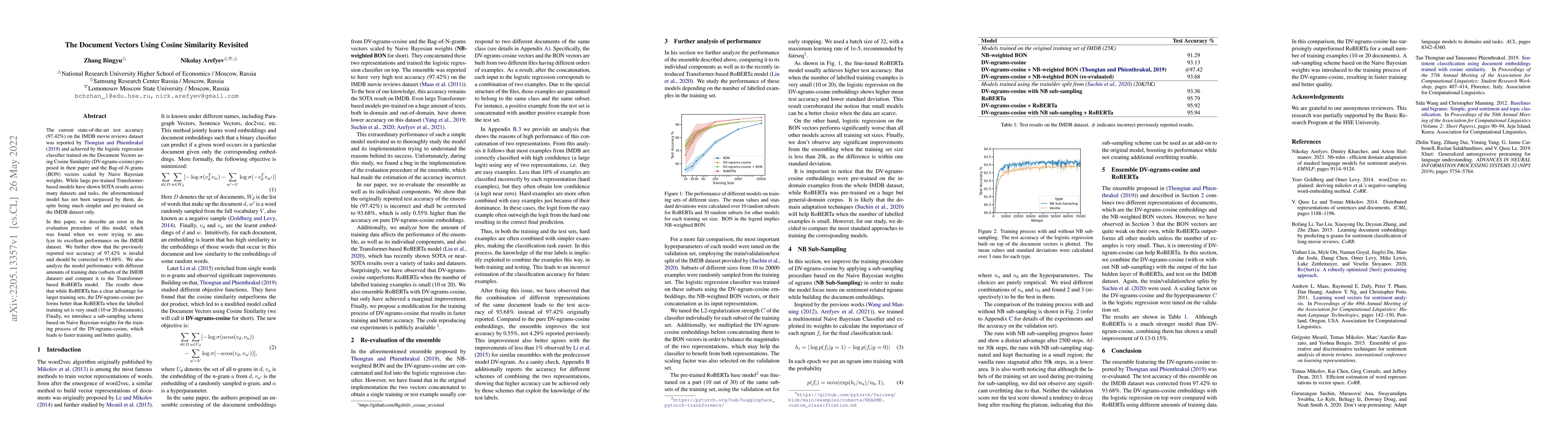 Thumbnail for The Document Vectors Using Cosine Similarity Revisited