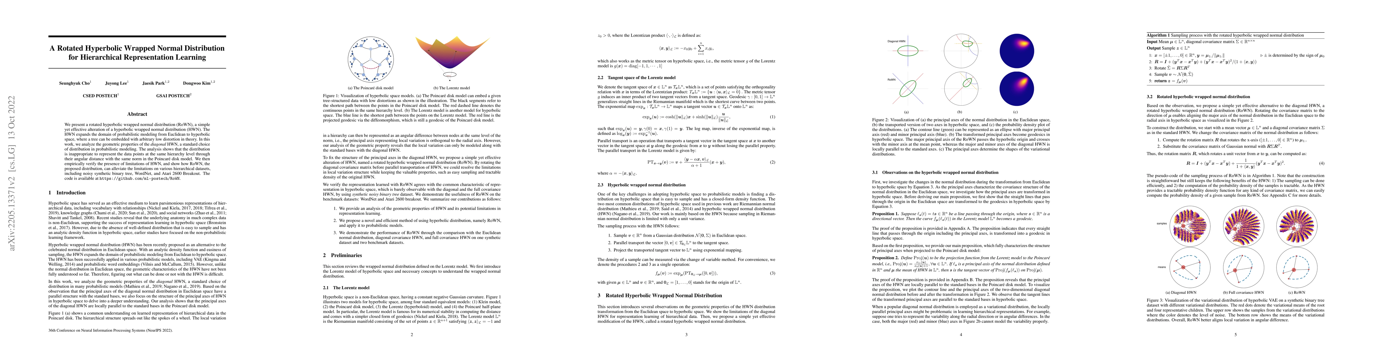 Thumbnail for A Rotated Hyperbolic Wrapped Normal Distribution for Hierarchical
  Representation Learning