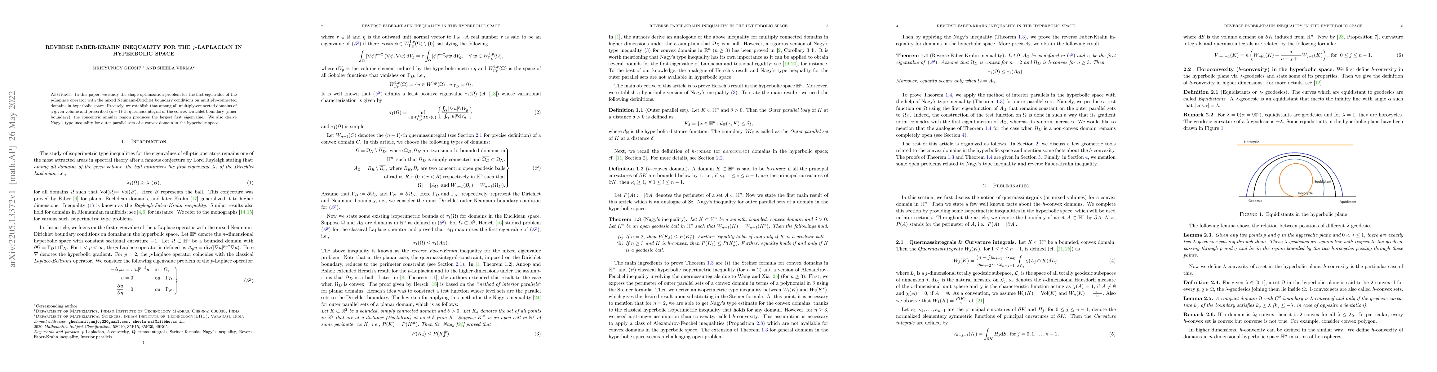 Thumbnail for Reverse Faber-Krahn inequality for the $p$-Laplacian in Hyperbolic space