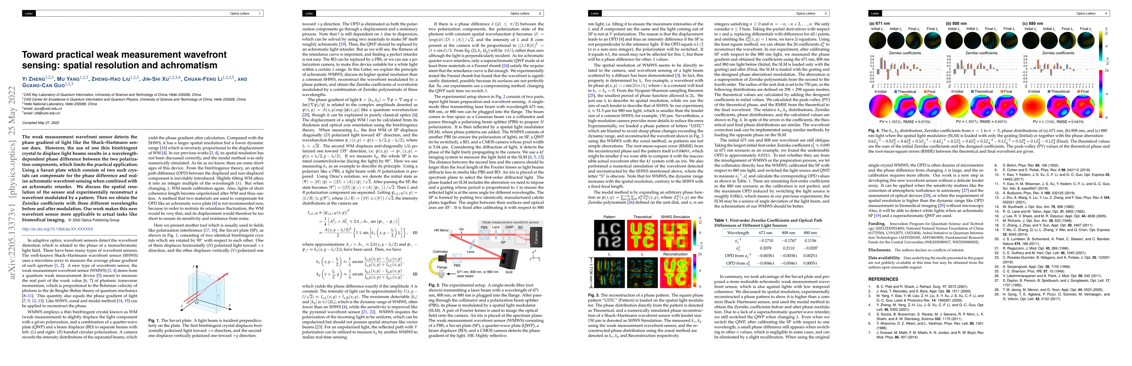 Thumbnail for Toward practical weak measurement wavefront sensing: spatial resolution
  and achromatism