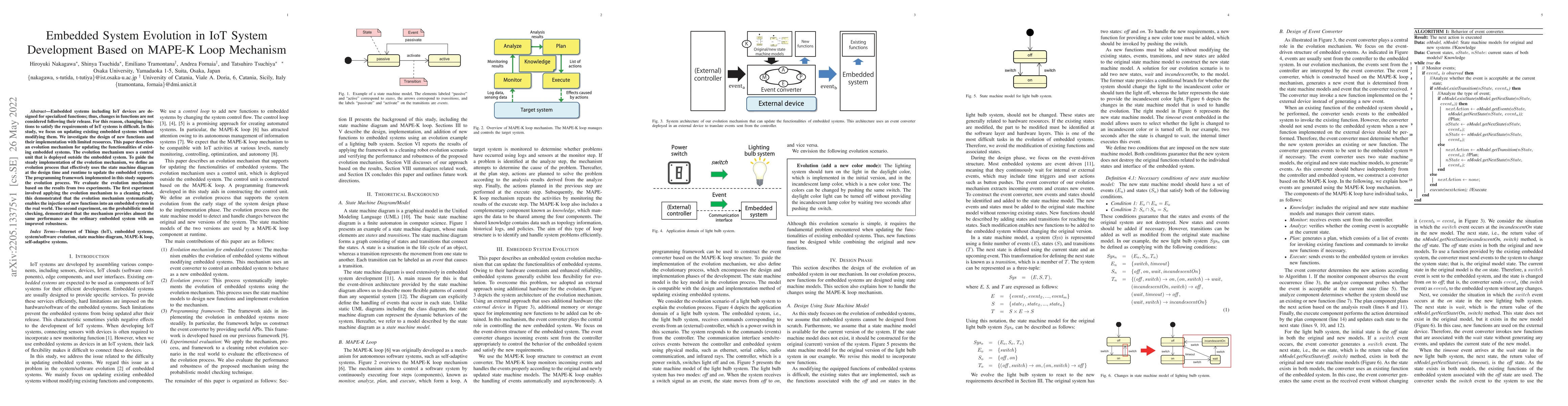 Thumbnail for Embedded System Evolution in IoT System Development Based on MAPE-K Loop
  Mechanism