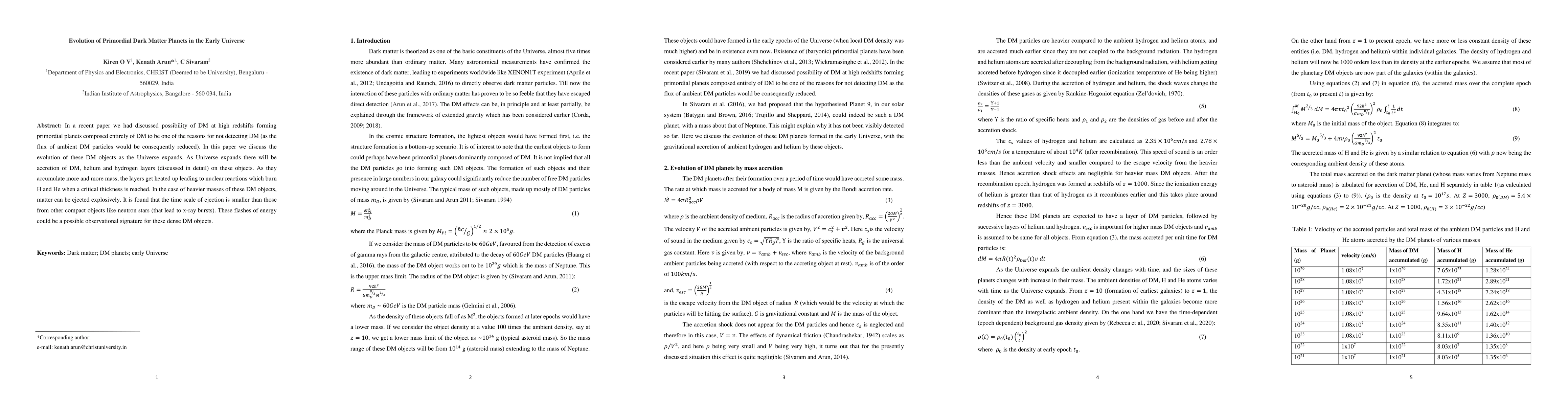 Thumbnail for Evolution of Primordial Dark Matter Planets in the Early Universe