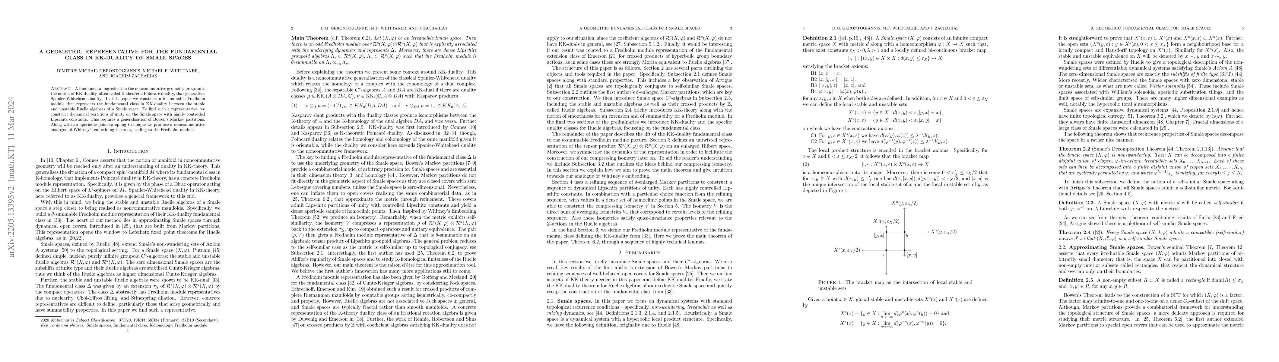 Thumbnail for A geometric representative for the fundamental class in KK-duality of
  Smale spaces